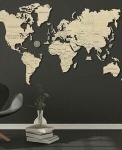 World Map XL – Wooden...