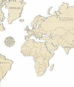 World Map XL – Wooden...