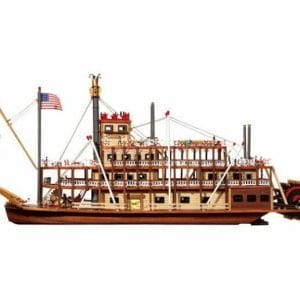 Houten modelbouw schip Mississippi...