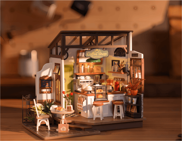 thumbnail: BOLTZE 6x Decoratieve Houten Huisjes Towny - Hoogte 15-23,5 Cm, Landelijke Interieur Decoratie