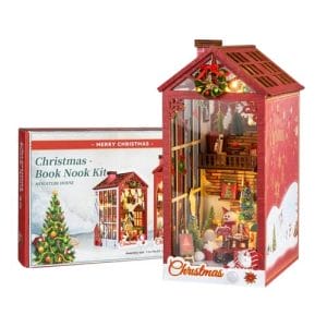 Book Nook Christmas Miniatures World – Houten DIY Book Nook