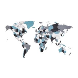 Houten Wandpuzzel Wereldkaart...